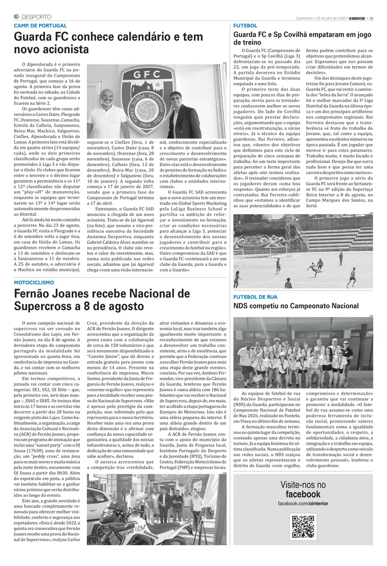 Page 13 of O INTERIOR, edition no. 1375 of 29 July 2026, in full — from the newspaper's own printed edition